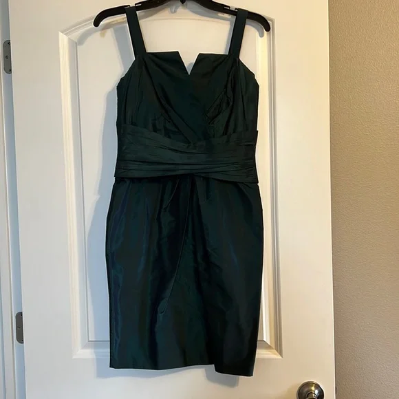 vera wang lavender label cocktail dress Vera Wang Lavender Label Cocktail Party Dress Women's 4 Silver Pockets Ruffles